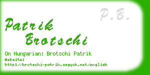 patrik brotschi business card